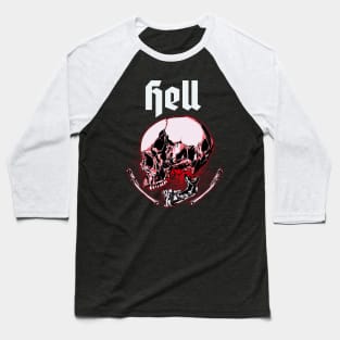 Hell Skull Baseball T-Shirt